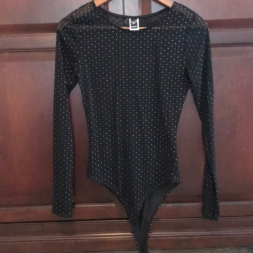 Sheer sparkle bodysuit